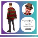 Halloween Scary Freddy Kruger adult costume XL