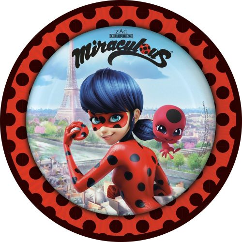 Miraculous Ladybug City paper plate 8 pcs 23 cm