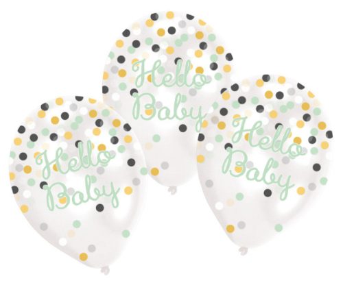 Hello Baby Dots air-balloon, balloon 6 pcs 11 inch (27,5 cm)