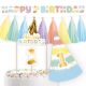 First Birthday Rainbow decoration set 4 pieces