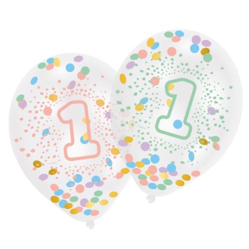 First Birthday Rainbow air-balloon, balloon 6 pcs 11 inch (27,5 cm)