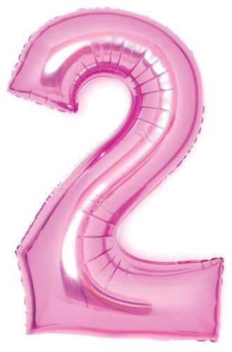 Pink, Pink number 2 foil balloon 66 cm