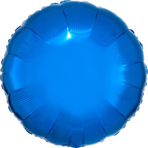 Metallic Blue circle foil balloon 43 cm