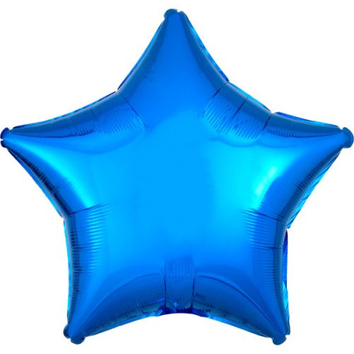 Metallic Blue Star foil balloon 48 cm