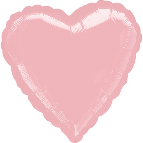 Metallic Pastel Pink Heart foil balloon 43 cm