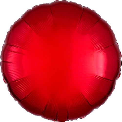 Metallic Red, Red circle foil balloon 43 cm