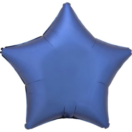 Silk Azure blue Star foil balloon 48 cm