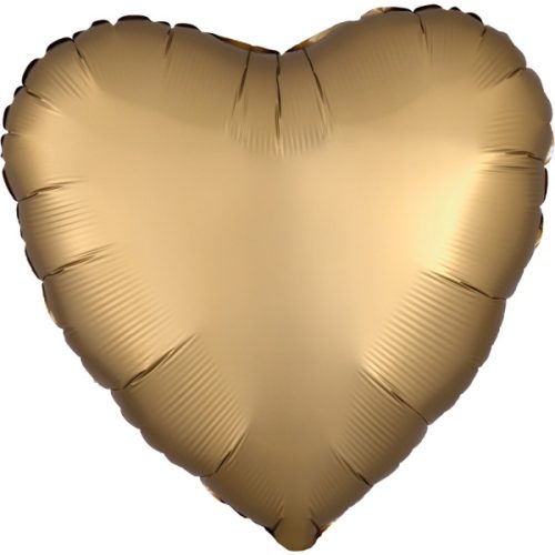 Silk Gold Heart foil balloon 43 cm