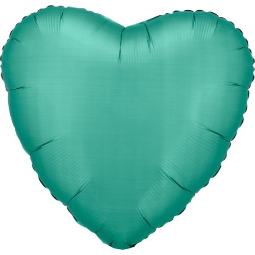 Silk Jade Green Heart foil balloon 43 cm
