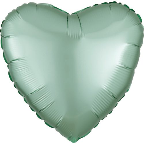 Silk Mint Green Heart foil balloon 43 cm