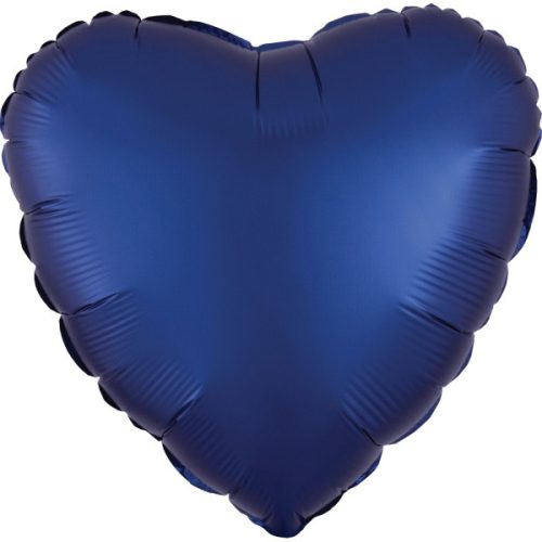 Silk Navy blue Heart foil balloon 43 cm