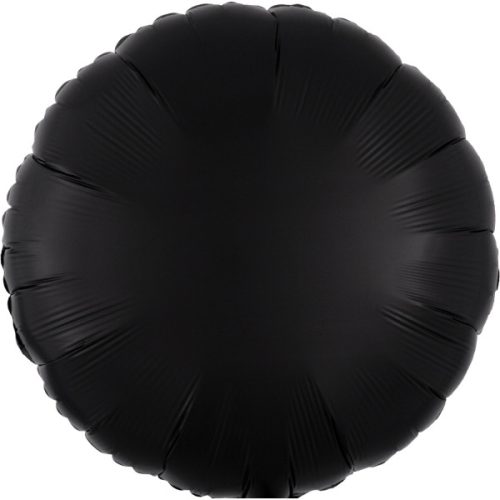 Silk Black circle foil balloon 43 cm