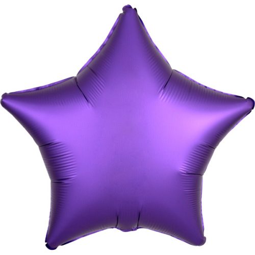 Silk Purple Star foil balloon 48 cm