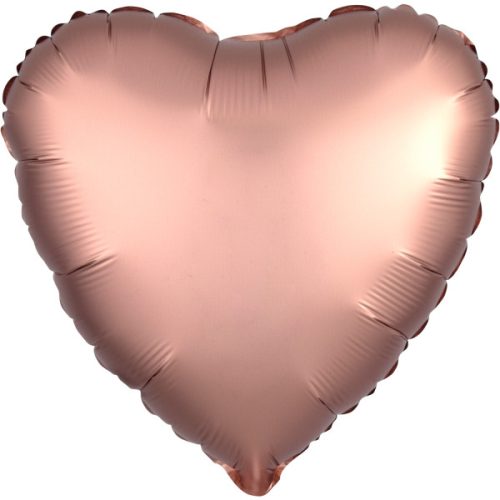 Silk Rose Copper Heart foil balloon 43 cm