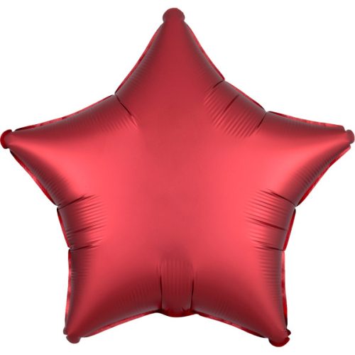 Silk Dark Red Star foil balloon 48 cm