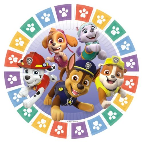 Paw Patrol Color Paws paper plate 8 pcs 23 cm