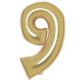 Gold White Gold Number 9 foil balloon 91 cm