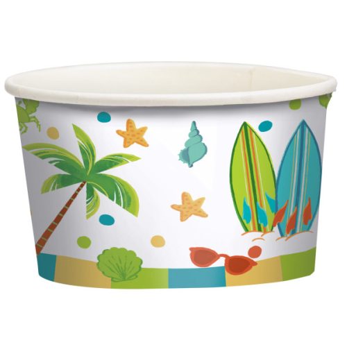 Summer Surf Party paper Ice Cream cup 8 pcs 270 ml