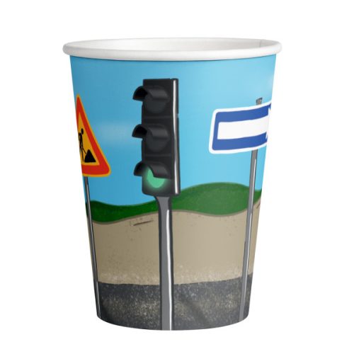 Construction Sand paper cup 8 pcs 250 ml