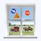 Construction Sand window sticker set 5 pieces