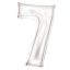 Number Lustre White, White number 7 foil balloon 86 cm