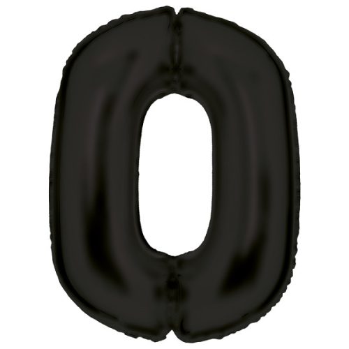Lustre black, Black number 0 foil balloon 86 cm