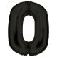 Lustre black, Black number 0 foil balloon 86 cm