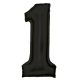 Lustre black, Black number 1 foil balloon 86 cm