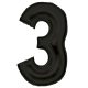 Lustre Black, Black Number 3 foil balloon 86 cm