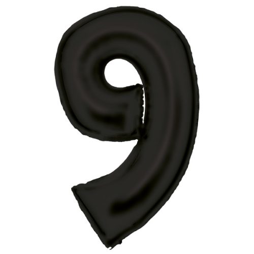 Lustre Black, Black Number 9 foil balloon 86 cm