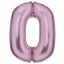 Number Lustre Pastel Pink, Pink Number 0 Foil Balloon 86 cm