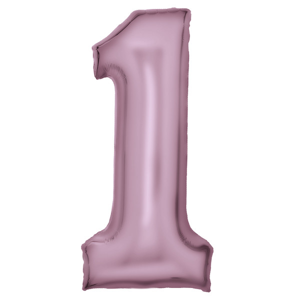 Lustre Pastel Pink Number 1 Foil Balloon 86 cm - Javoli Disney Online