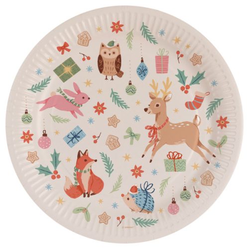 Winter Forest Winter Woodland paper plate 8 pcs. 23 cm