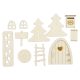 Elf Decor, Winter Woodland Door Set