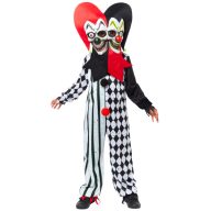 Halloween Scary Two-headed court jester costume 4-6 years