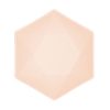 Peach Vert Decor hexagonal deep plate 6 pcs 15,8 cm