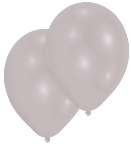 Silver Metallic Silver air-balloon, balloon 10 pieces 11 inch (27,5cm)