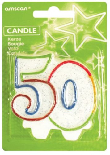 cake candle, number candle 50-es
