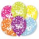 Happy Birthday 50 Colorful air-balloon, balloon 6 pcs 11 inch (27,5cm)