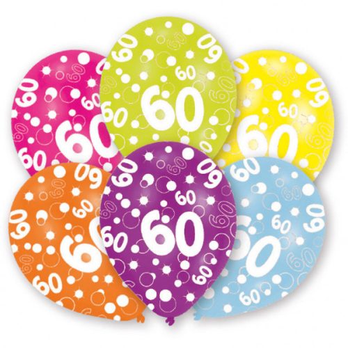 Happy Birthday 60 Balloon (6 pieces)