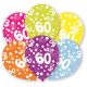 Happy Birthday 60 Colorful air-balloon, balloon 6 pcs 11 inch (27,5cm)