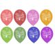 Happy Birthday Ribbon air-balloon, balloon 8 pcs 10 inch (25,4 cm)