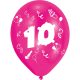 Happy Birthday 10 Ribbon air-balloon, balloon 8 pcs 10 inch (25,4cm)