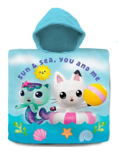 Gabby's Dollhouse Sun and Sea Beach towel, poncho 60x120 cm