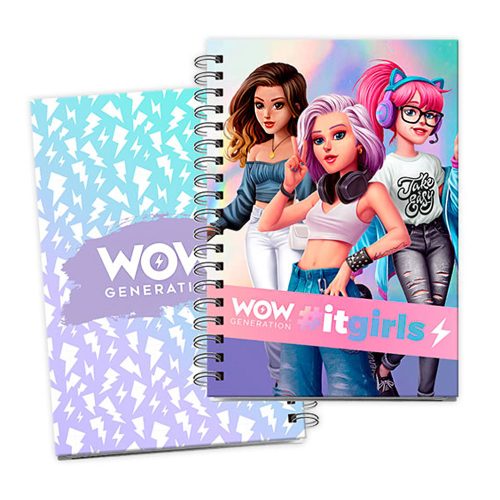 WOW Generation Girls A5 Lined Notebook with Stickers
