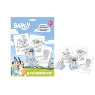 Bluey Happy Life coloring set with stickers
