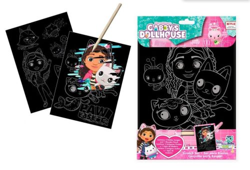 Gabby's Dollhouse scratch art kit