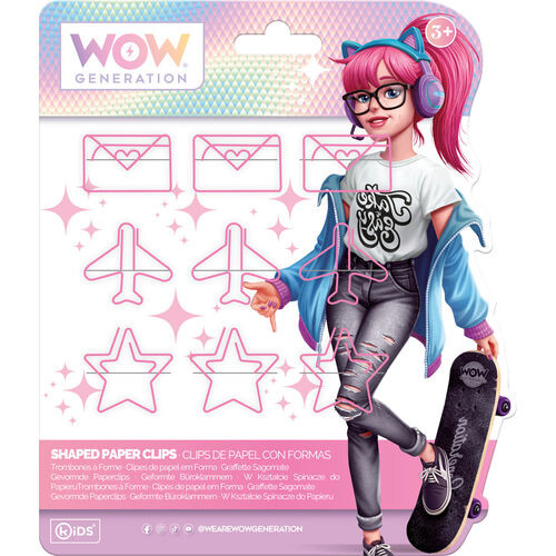 WOW Generation Valentina pink paperclip set