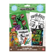 Minecraft Having a Blast coloring set with stickers