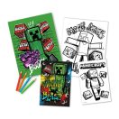 Minecraft Having a Blast coloring set with stickers